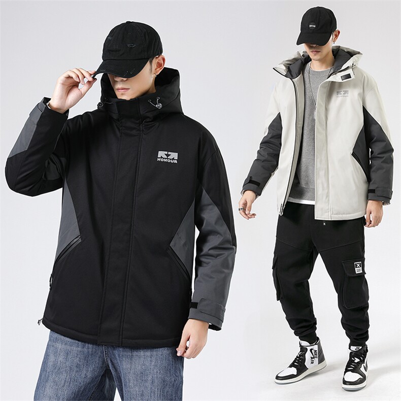 2020冬装新款潮牌插色连帽羽绒服男潮保暖外套A436-2166-P125,男装羽绒服,电商A436