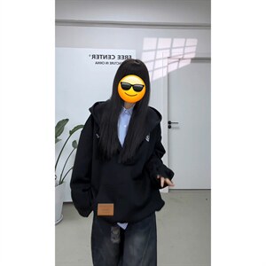 视频截图慎用!图片只做展示大货已到美式大V领连帽卫衣WY78069P65图片