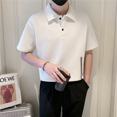 现货2025夏季新款社会小伙拼接polo衫男短袖T恤TX06P55控78，男装T恤，电商B276A