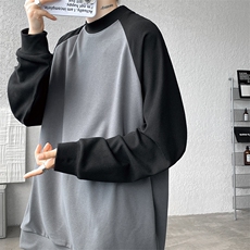 8XL-M280g重磅插肩半高领长袖t恤男打底德绒卫衣DR001特P27加绒37，男装T恤，电商B312