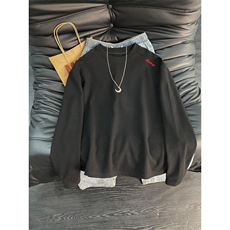 自家图高质量绣花装饰长袖T恤黑色白色M到3XLXZ212-QWT319-P45，男装T恤，星座212