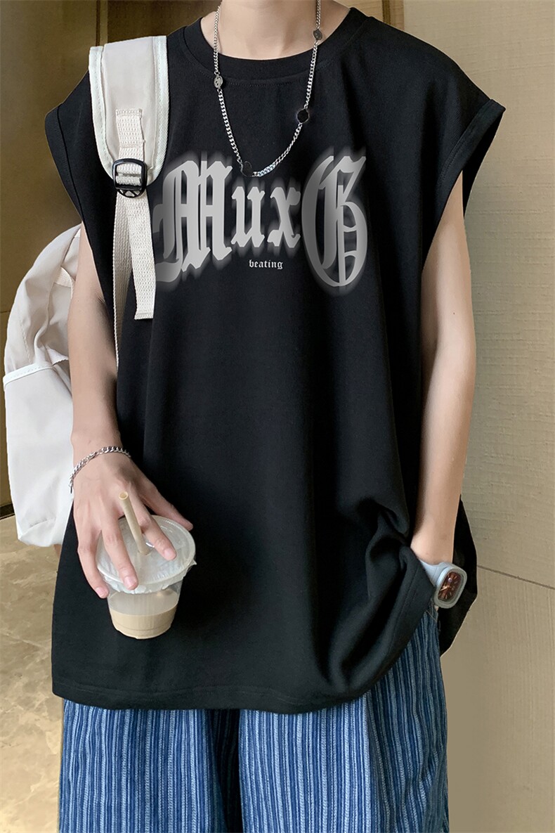 量大优可提供视频2024夏美式无袖背心HD019-1-BX24251-P18,男装背心/马甲,电商019-1