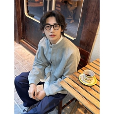 美式高街oversize纯色华夫格卫衣开衫外套男2025新款春秋韩系穿搭，男装夹克，星座506A