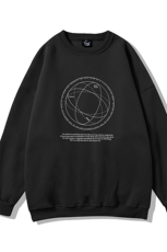 白底23新款秋季时尚百搭宽松圆领字母印花套头卫衣W1022P30控48，男装卫衣，电商A247-1