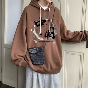 纯棉连帽卫衣男大码运动帽衫宽松薄WY2134-P35 加绒款-P40图片