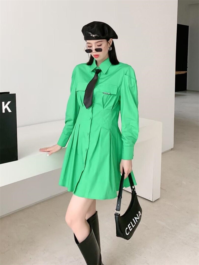 秋装新款外套、衬衫连衣裙，女装衬衫，花海QY