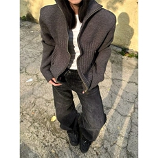新款休闲毛衣男拉链开衫针织衫毛衣外套潮513AKS2582P58，男装针织衫/毛衣，星座513A