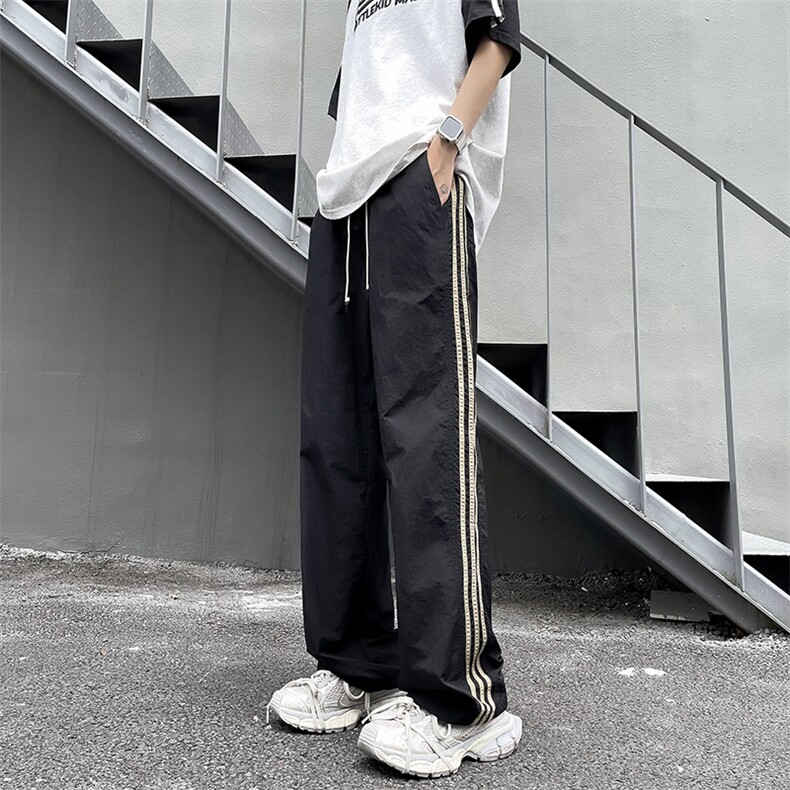 2024夏季轻薄条纹休闲裤男潮牌百搭宽松阔腿工装裤现货K7958-P36,男装休闲裤,星座512-3