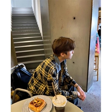 CS29-P50春秋美式男女格子拼接长袖衬衫牛仔拼接开衫外套，男装衬衫，电商B327
