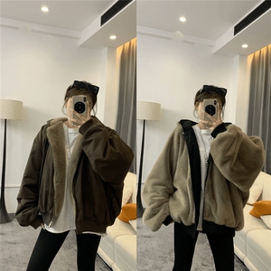 【升级款】加绒座山雕双面穿连帽派克棉服外套棉衣5186-P110网图图片