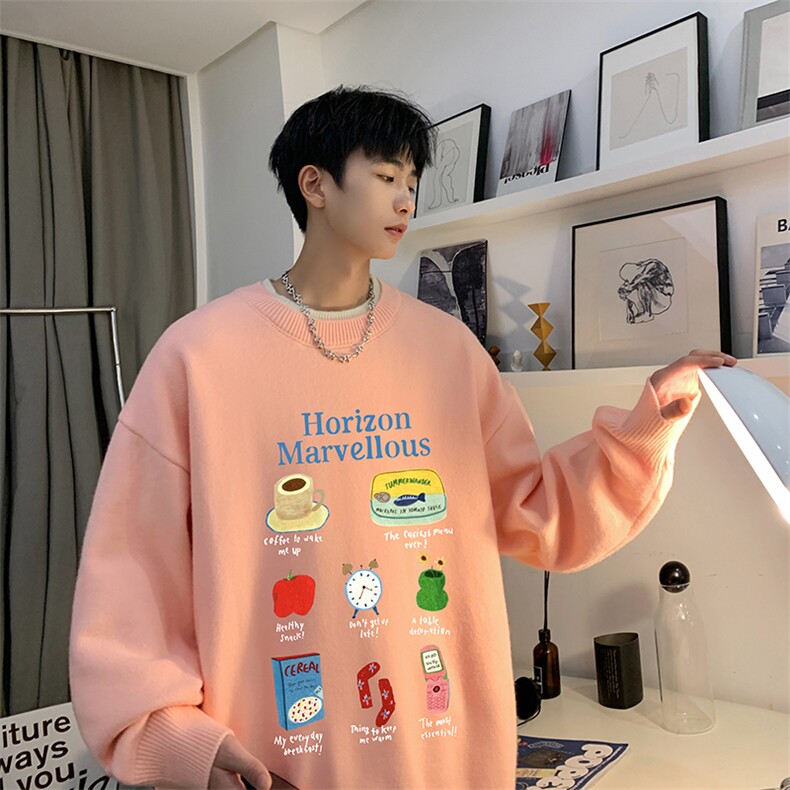 假两件毛衣男大码加绒针织衫男毛线衣M80356-P55加绒P70,男装针织衫/毛衣,电商A040