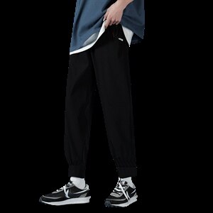 2021夏季休闲裤男宽松韩版长裤冰丝速干空调九分裤DK06P30图片
