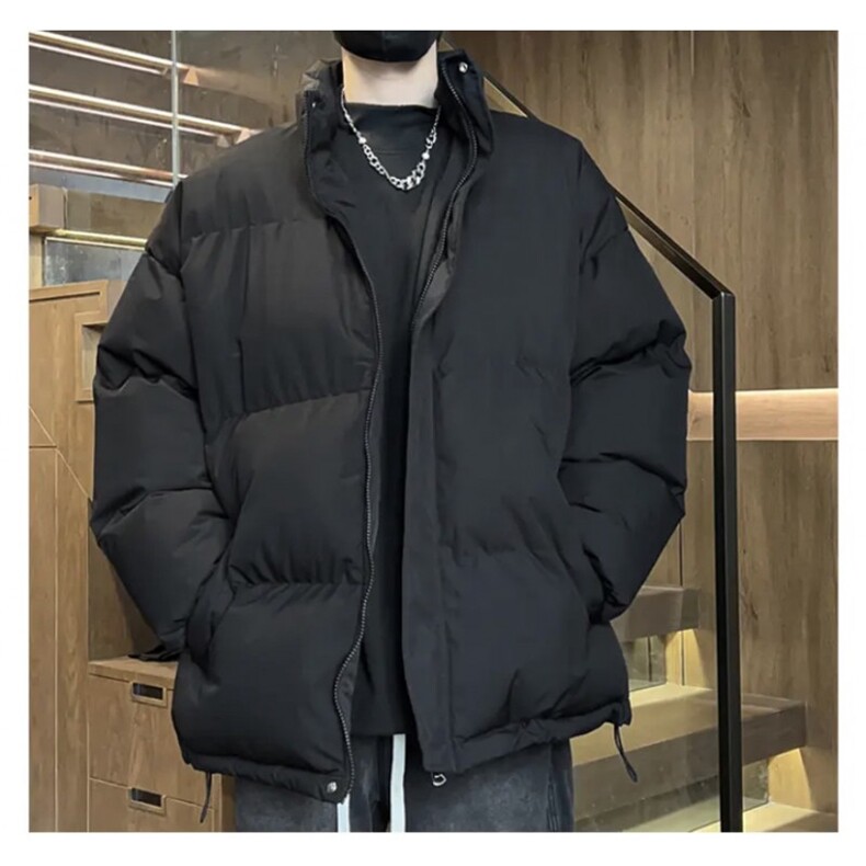 新款男女秋冬季青少年棉衣棉袄时尚宽松保暖立领加厚棉服外套图片