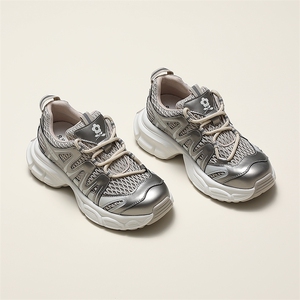 Montagut/梦特娇网面透气擦色厚底老爹鞋女百搭休闲潮运动鞋，女鞋休闲鞋，上品集物