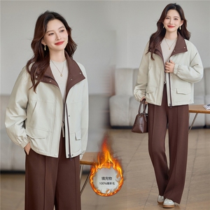 现货绵羊毛填充棉衣棉服女图片