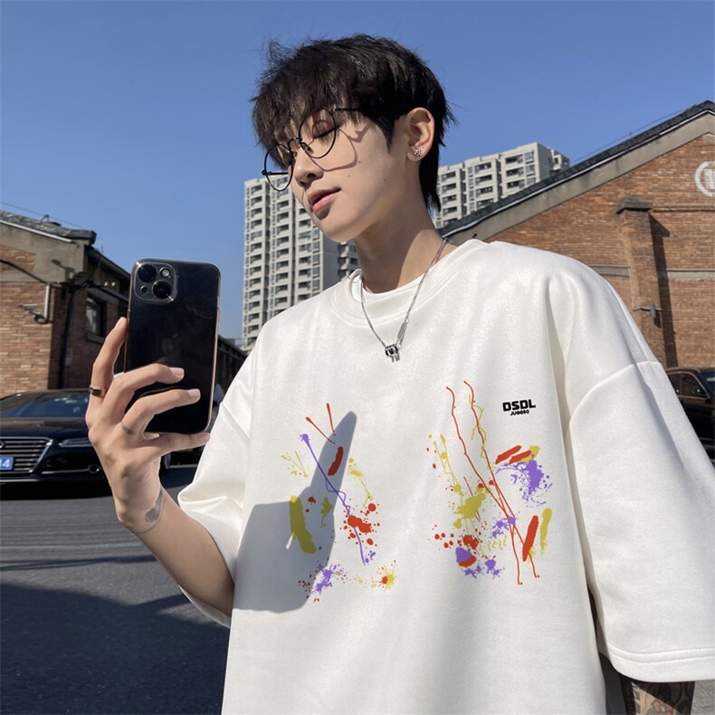 量大优供视频重磅麂皮绒短袖t恤男JT529-特p19,男装T恤,电商B371