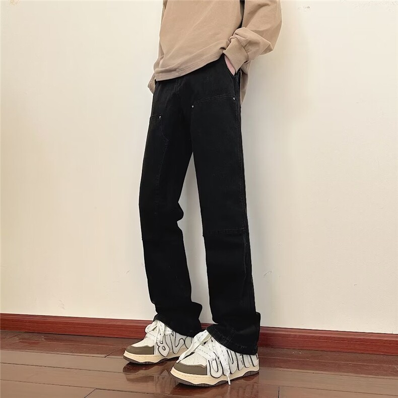 潮流ins百搭牛仔裤气质夏季潮男青春流行中腰长裤时尚日系,男装牛仔裤,星座716-4