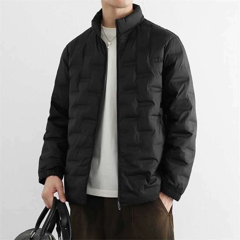 潮牌立领羽绒服男士2025冬季加厚保暖面包服休闲短款外套男装,男装羽绒服,星座914