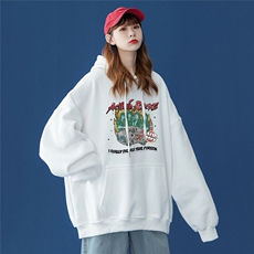 ！2024春季新品设计感小众欧美印花连帽卫衣W242P35控48，男装卫衣，A247A