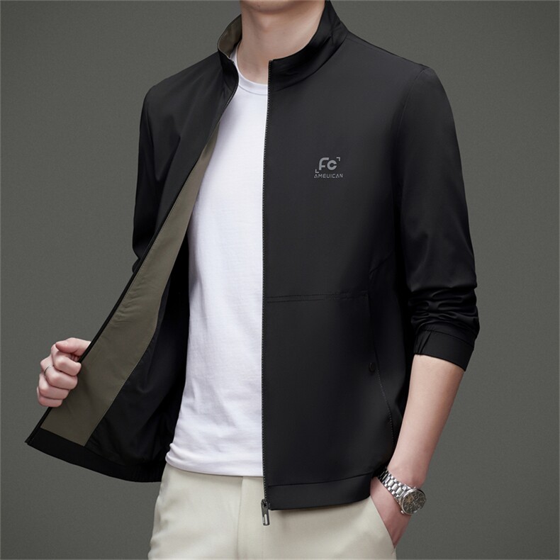 V2015钱塘2020-1春夏新款男士立领商务精品夹克P120,男装夹克,钱塘207-3