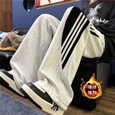 XZ616秋季新款加绒加厚撞色拼接织带休闲长裤TY1075JRP55控68，男装休闲裤，星座512A（原616）