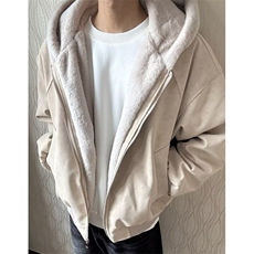 PU皮棉衣座山雕加绒夹棉连帽棉服男女冬季加绒外套M9924，男装棉衣，星座1116A（原606A-3）
