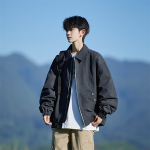 JK8865-P78 L-9XL2025秋冬新款大码翻领夹克外套 控128图片