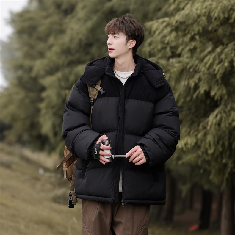 棉服撞色拼接灯芯绒外套男生冬季棉衣情侣装棉袄子M810-P85,男装棉衣,星座308B-2