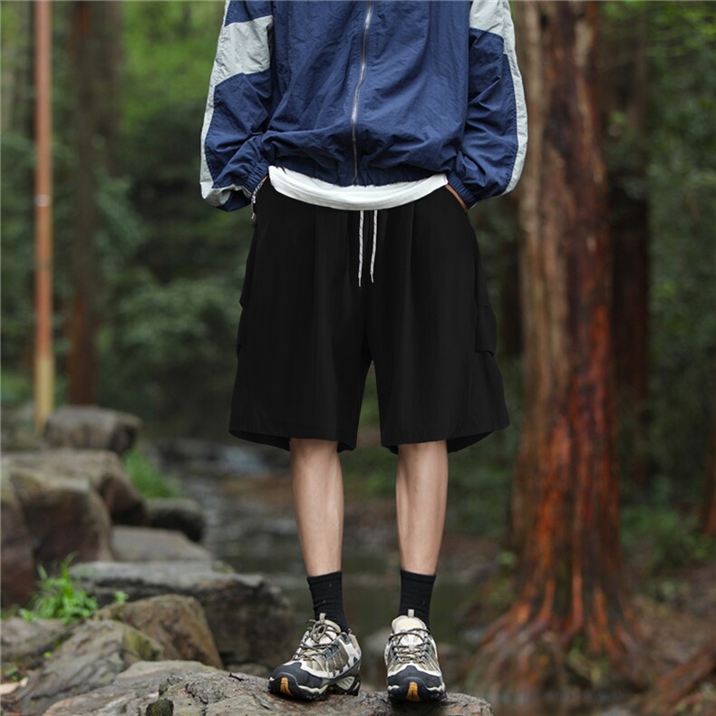 控价49夏季冰丝短裤设计款小众样式速干休闲五分裤DK24017P-28,男装牛仔裤,电商A128