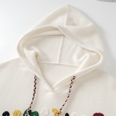 2025秋冬新款女羊绒衫100纯羊绒衫加厚保暖针织套头衫连帽羊绒衫，女装羊绒衫，绒知纯羊绒