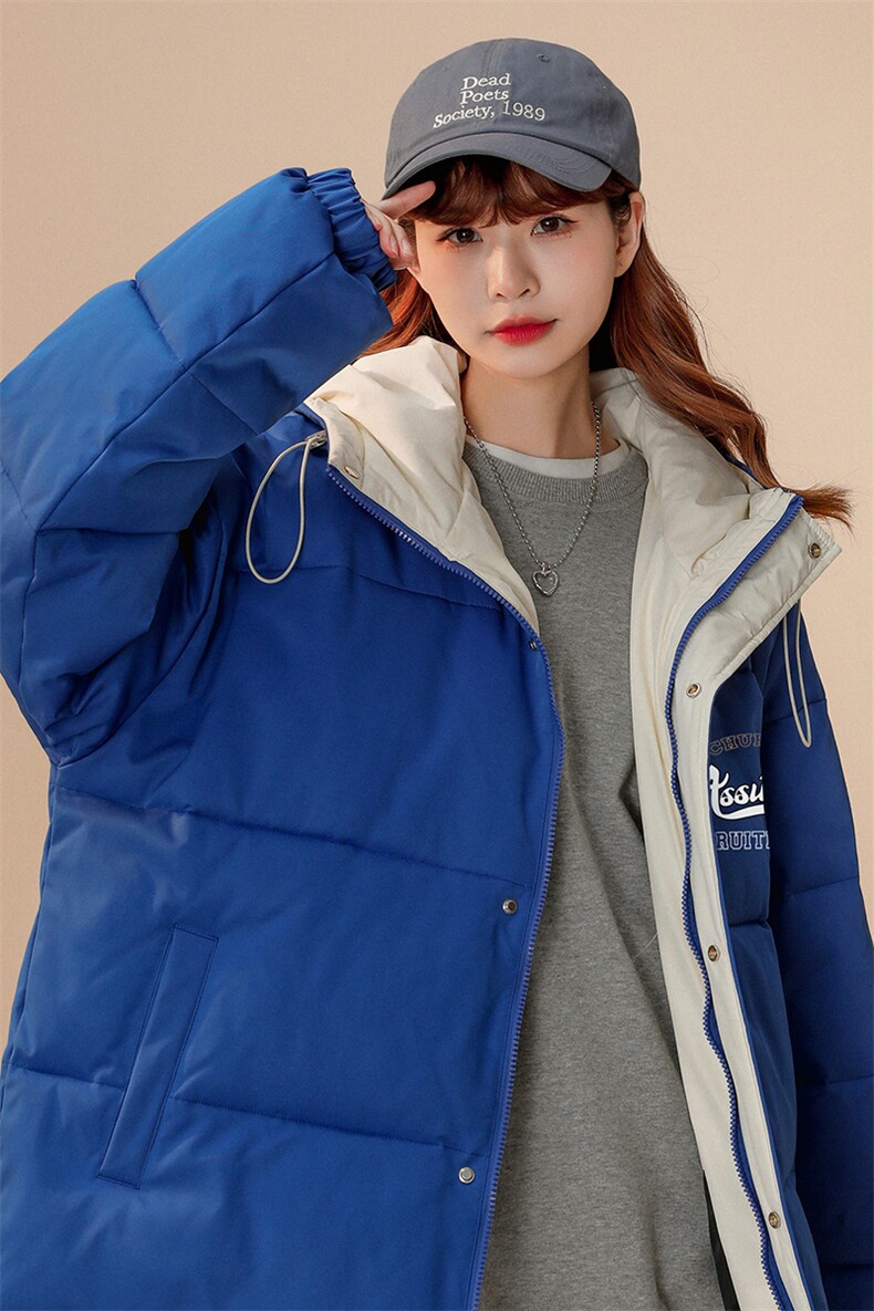 中性风22冬季字母印花连帽面包服棉服宽松棉衣MY151P115控148,男装棉衣,A247A