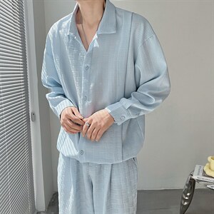 2026夏轻熟风高级编织纹理小众气质慵懒衬衫防晒服CY12/P70控108，男装防晒衣，电商A243