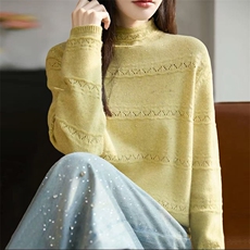 毛衣女冬季加厚外穿内搭套头圆领短款小个子时尚针织衫打底衫上衣，女装针织衫/毛衣，暖姿羊绒