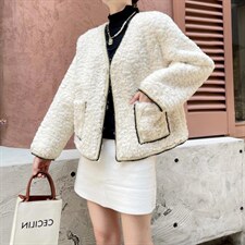 冬季新款洋气百搭显瘦颗粒绒外套，其它，QIANCHEN 谦晨