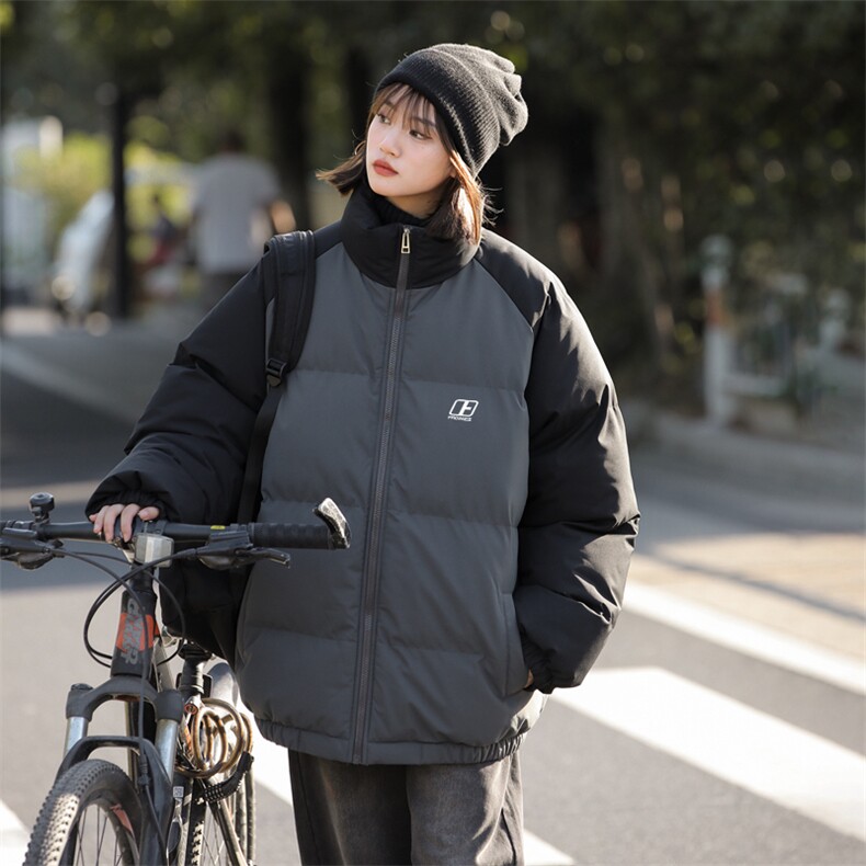 现货抖音得物可供视频三防加厚羽绒拼接棉衣外套面包棉服86622,男装棉衣,电商A486
