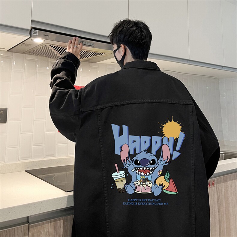 牛仔夹克男大码牛仔外套男茄克NJ77077-P60加绒款-P75,男装夹克,电商A040