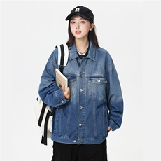春季新款水洗软牛仔夹克翻领上衣深度库存高品质可主推-K718-P55，男装夹克，星座910