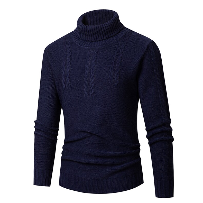 跨境秋冬欧美新款男装毛衣男士套头长袖针织衫高领绞花保暖毛衣男,男装针织衫/毛衣,星座306A