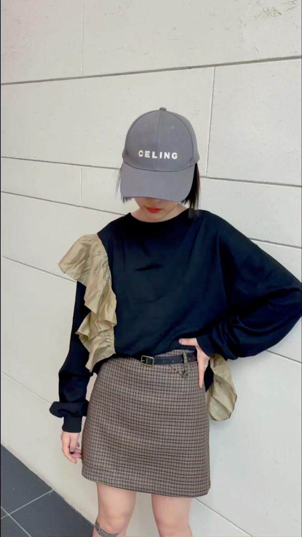 格子半身裙秋季韩版时尚高腰显瘦包臀短裙子，女装半身裙，LC裤子