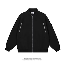 抖音品质美式高街立领夹克拉链设计感棒球服外套914-4-478，男装夹克，星座914-4