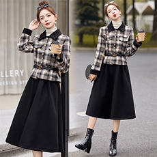 新款小香风套装修身显瘦美丽款，女装套装/套裙，欣贝拉