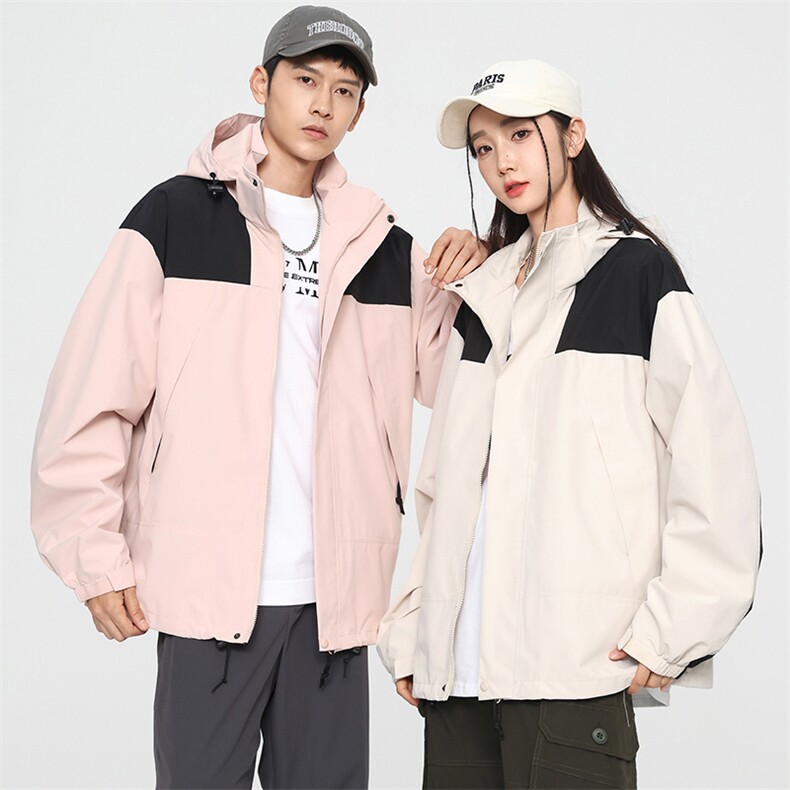 无影墙连帽冲锋衣情侣外套防风防水登山服夹克男JH-JK23657-P45,男装夹克,星座717