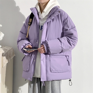冬上新加棉加厚棉服学生清新立领棉衣外套男女 8349-P115控价158图片