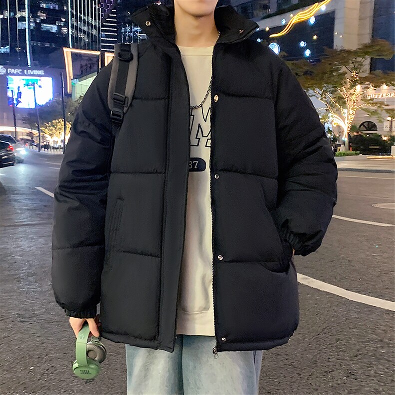 冬季男士棉服潮棉袄情侣立领加厚纯色棉衣男青年A266-MF365-P70,男装棉衣,电商A266