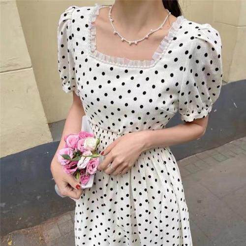 波点韩版连衣裙，女装连衣裙，香雪琳