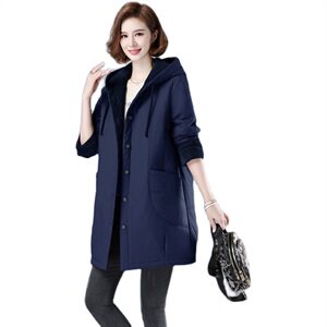 2024年新品棉服中长款加厚保暖棉衣纯色3973款图片