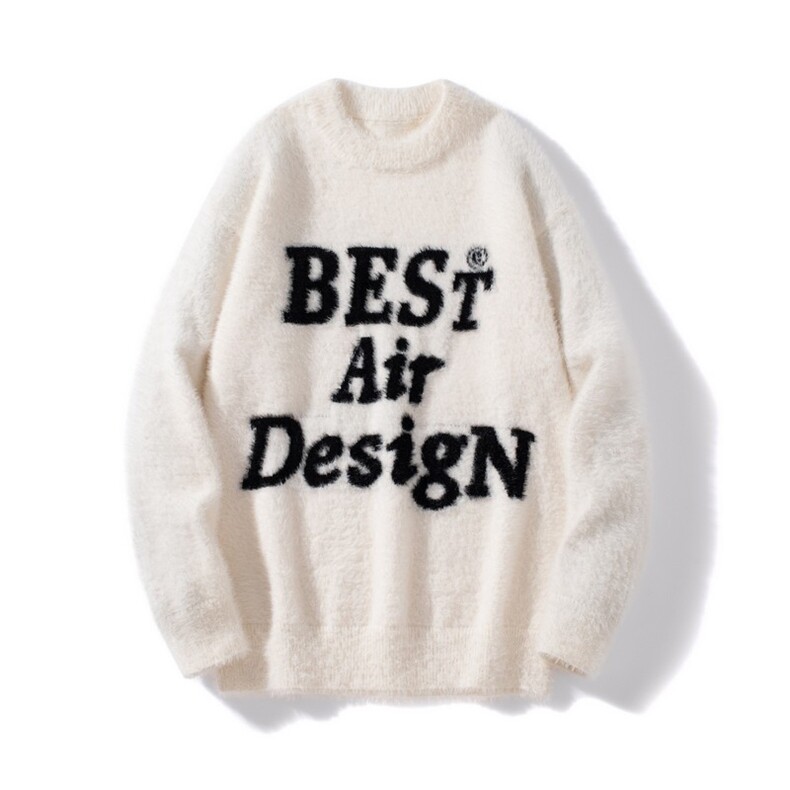 青年潮牌字母印花宽松圆领毛线衫MY24901P70，男装针织衫/毛衣，星座914