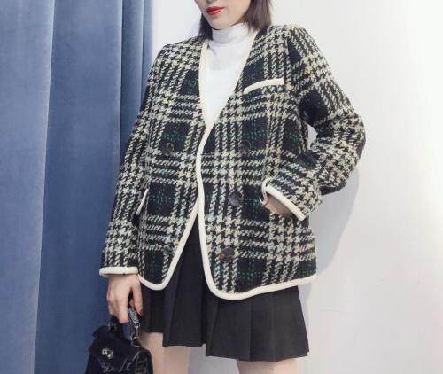 冬季新款小香风夹棉外套，女装，琼卿格