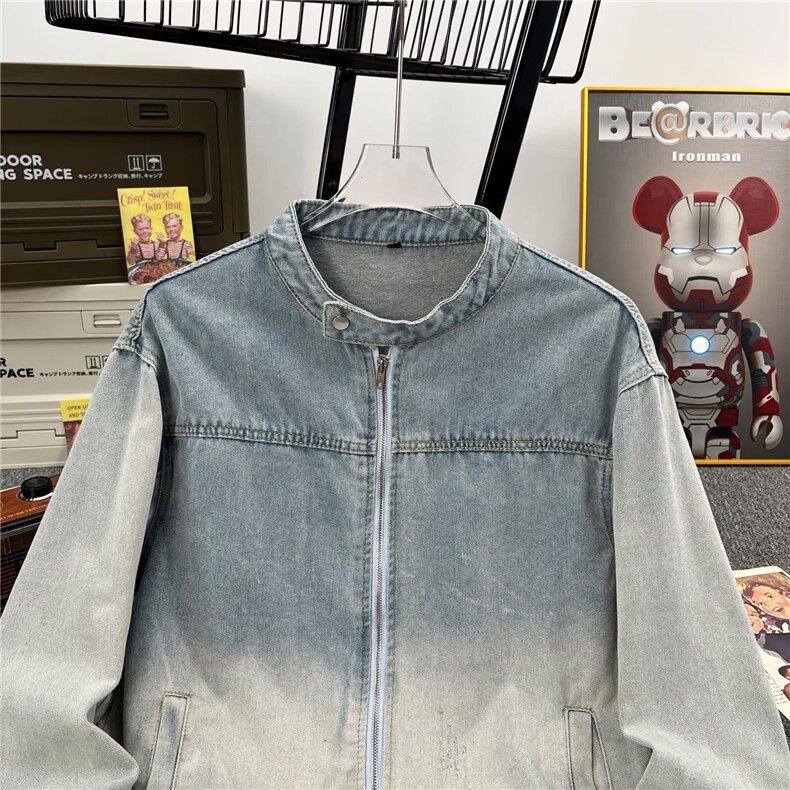 春秋季水洗做旧牛仔外套男美式复古工装夹克潮牌上衣A052/P80,男装工装外套,星座506B