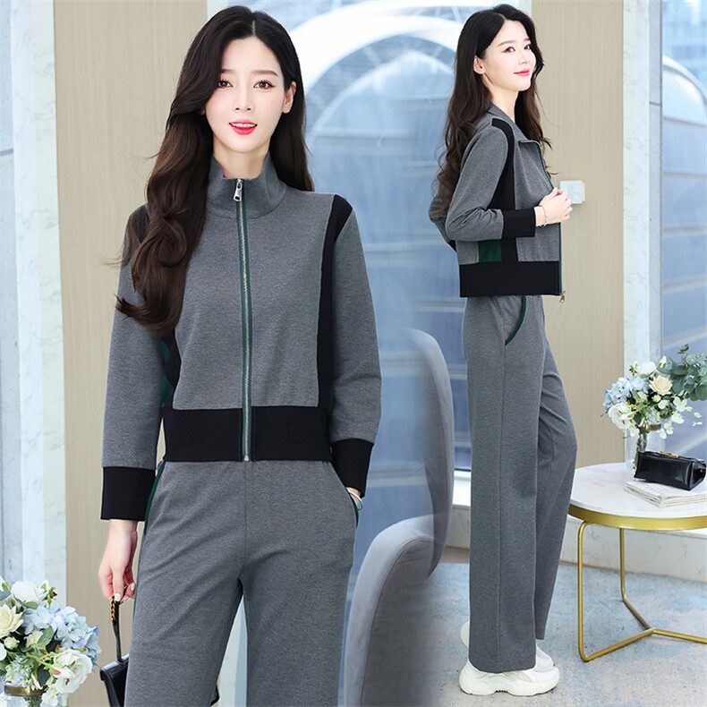 【秋装现货】时尚休闲运动两件套2024秋季新款,女装套装/套裙,慕依路